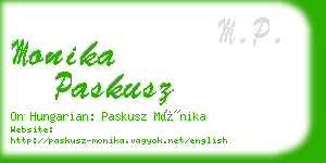 monika paskusz business card